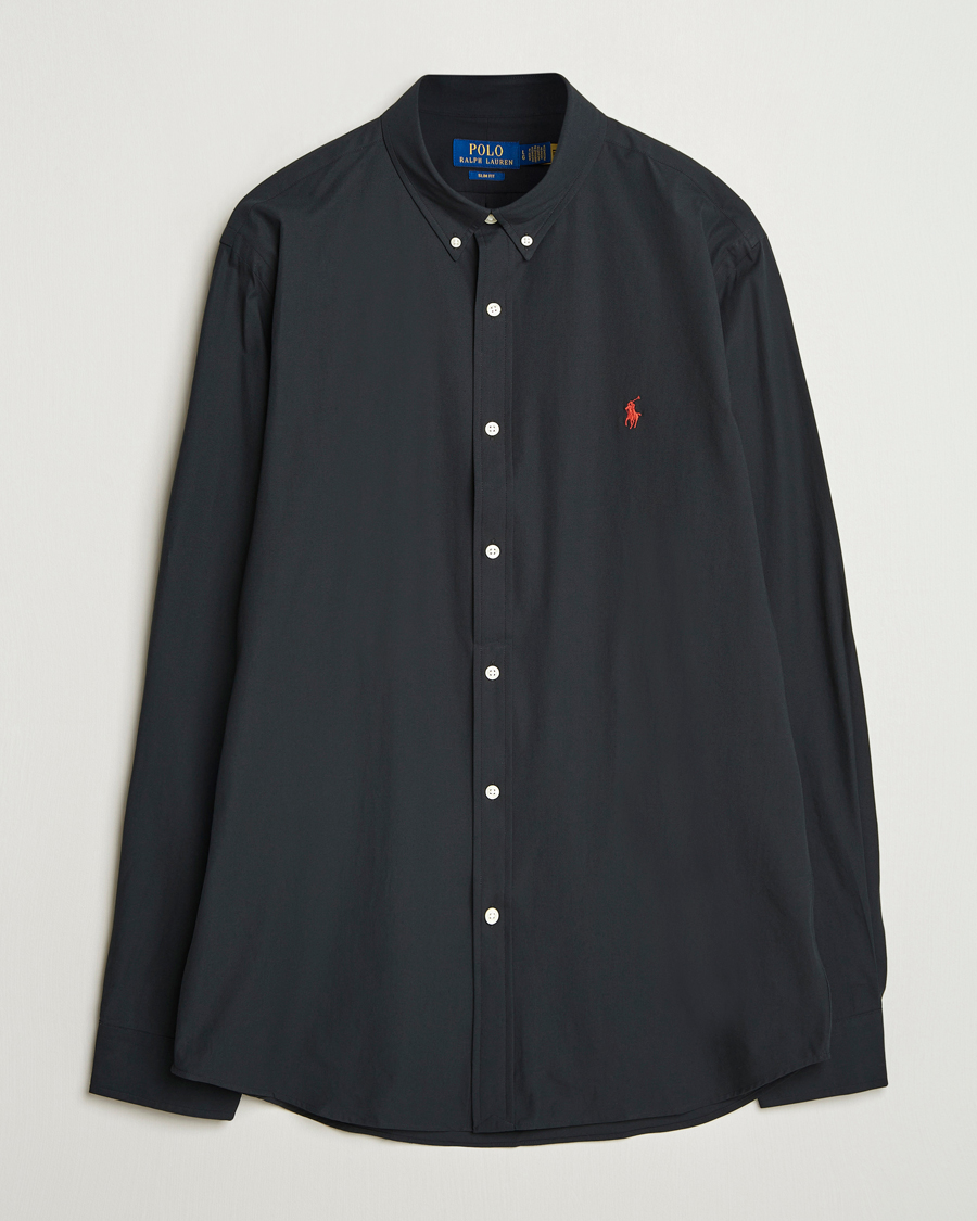 Hombres | Camisas | Polo Ralph Lauren | Slim Fit Poplin Shirt Polo Black