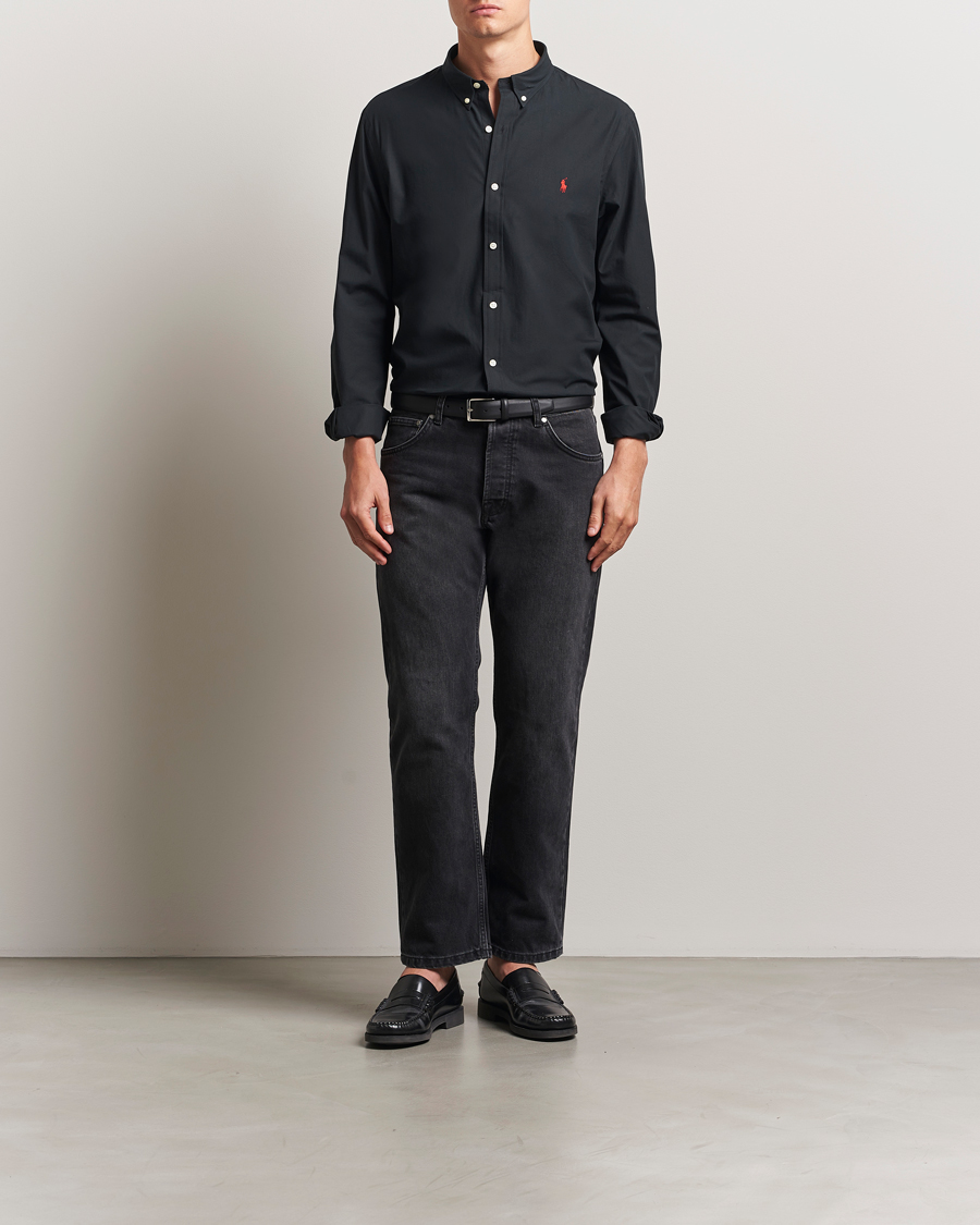 Hombres | Camisas | Polo Ralph Lauren | Slim Fit Poplin Shirt Polo Black