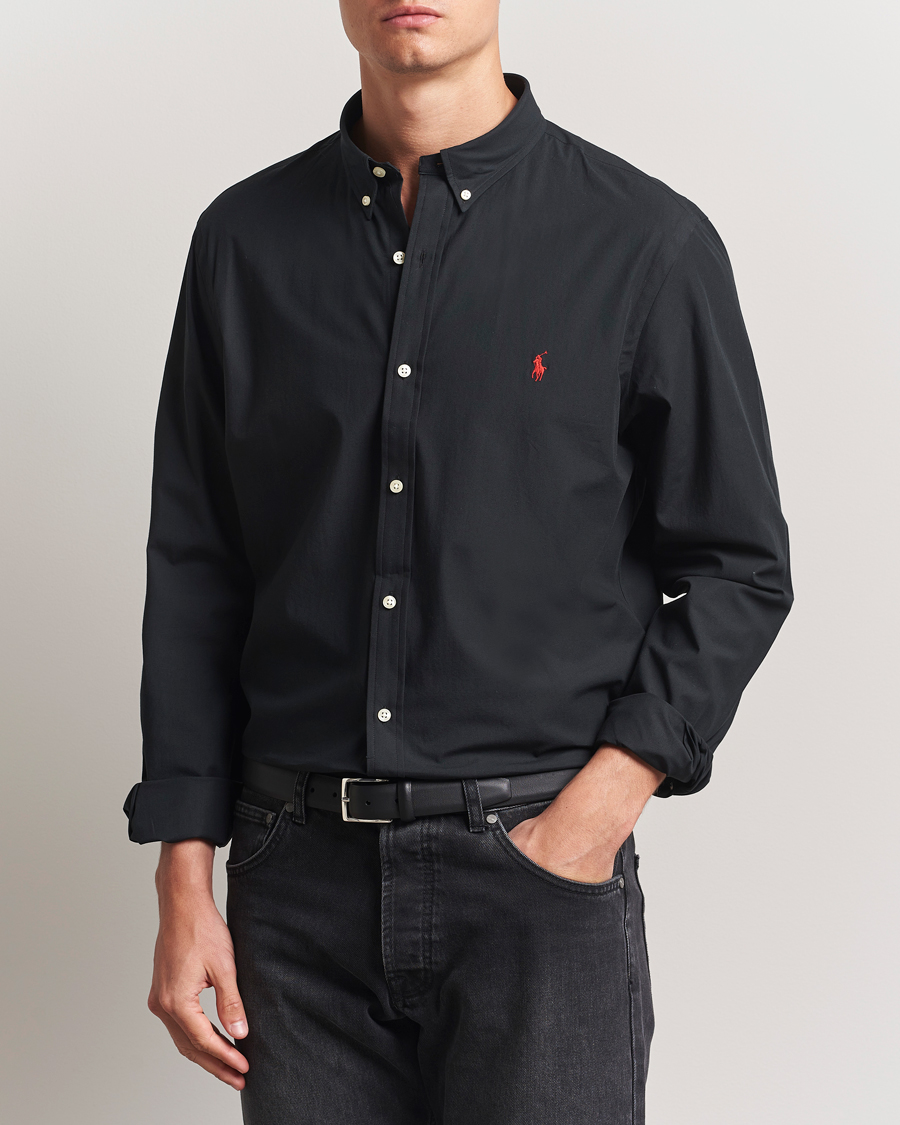Hombres | Camisas | Polo Ralph Lauren | Slim Fit Poplin Shirt Polo Black