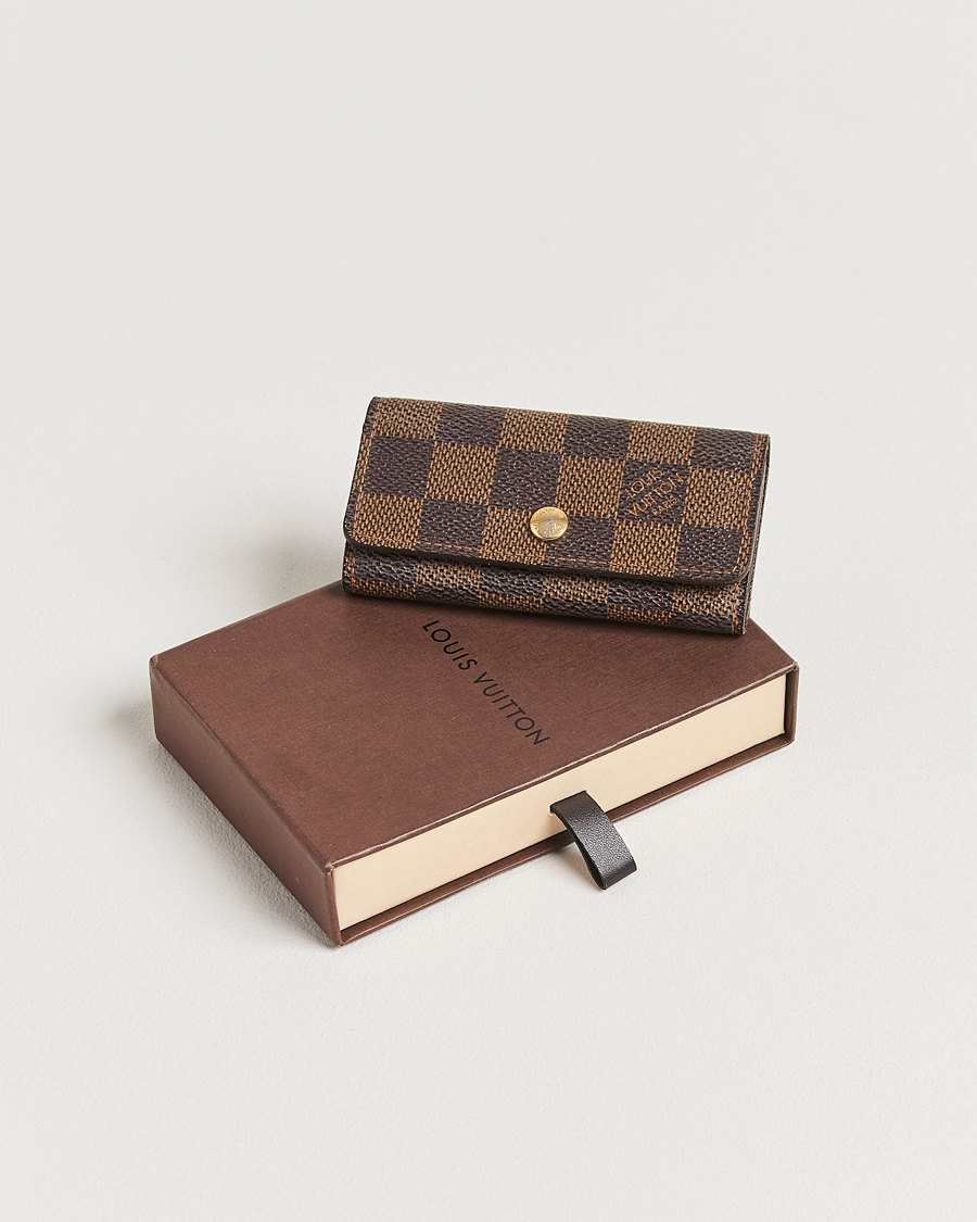 Hombres | Louis Vuitton Pre-Owned Key Holder Damier Ebene | Louis Vuitton Pre-Owned | Key Holder Damier Ebene