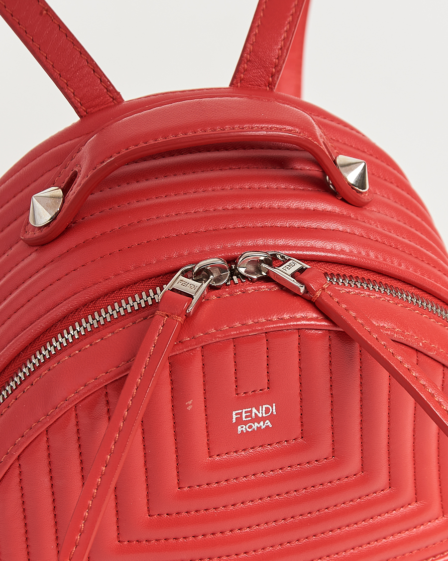 Hombres | Fendi Pre-Owned Calfskin Backpack Red | Fendi Pre-Owned | Calfskin Backpack Red