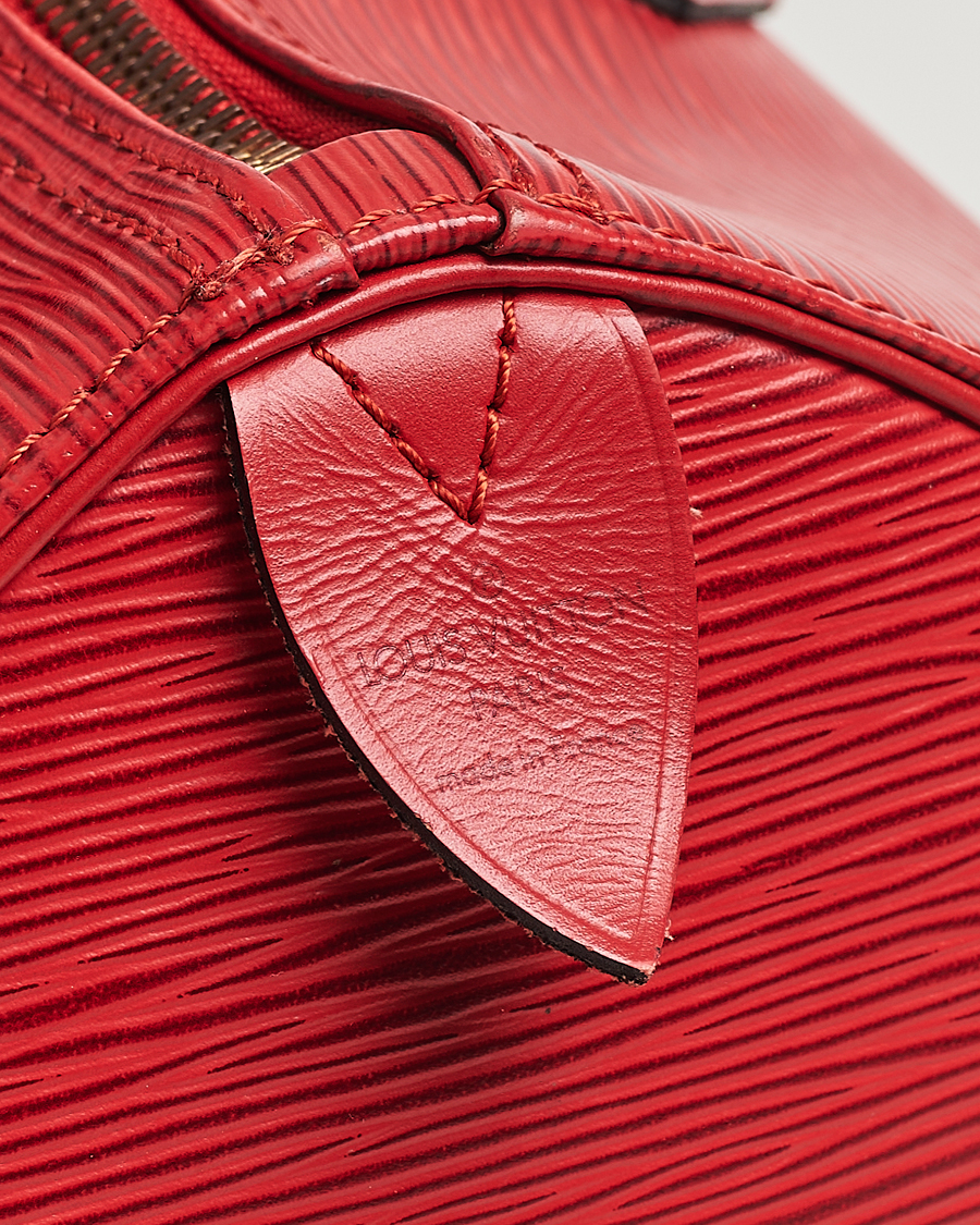 Hombres | Louis Vuitton Pre-Owned Speedy 30 Handbag Epi Leather Red | Louis Vuitton Pre-Owned | Speedy 30 Handbag Epi Leather Red
