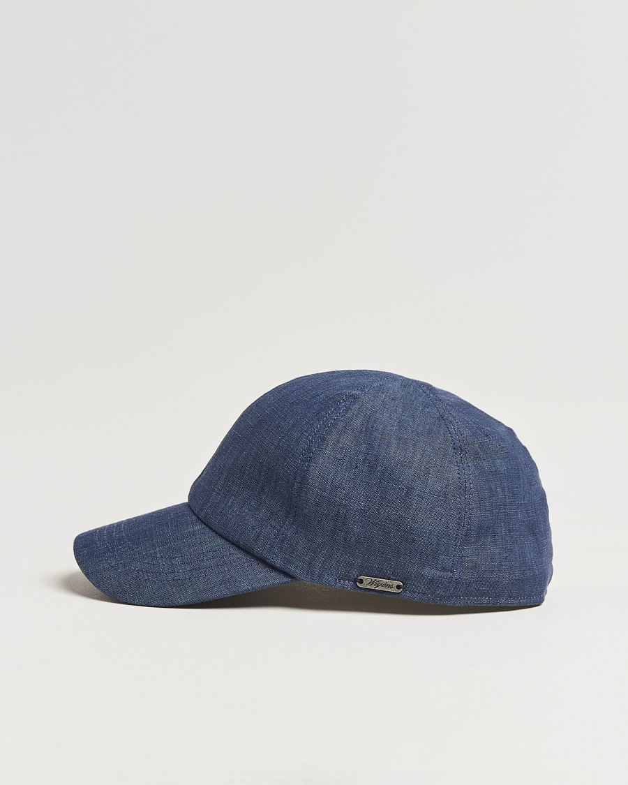 Hombres | Sombreros y gorras | Wigéns | Baseball Linen Cap Denim Blue