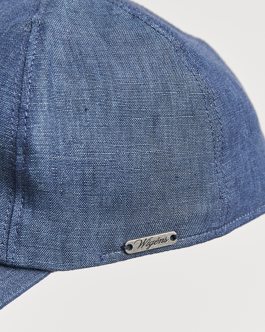 Hombres | Sombreros y gorras | Wigéns | Baseball Linen Cap Denim Blue
