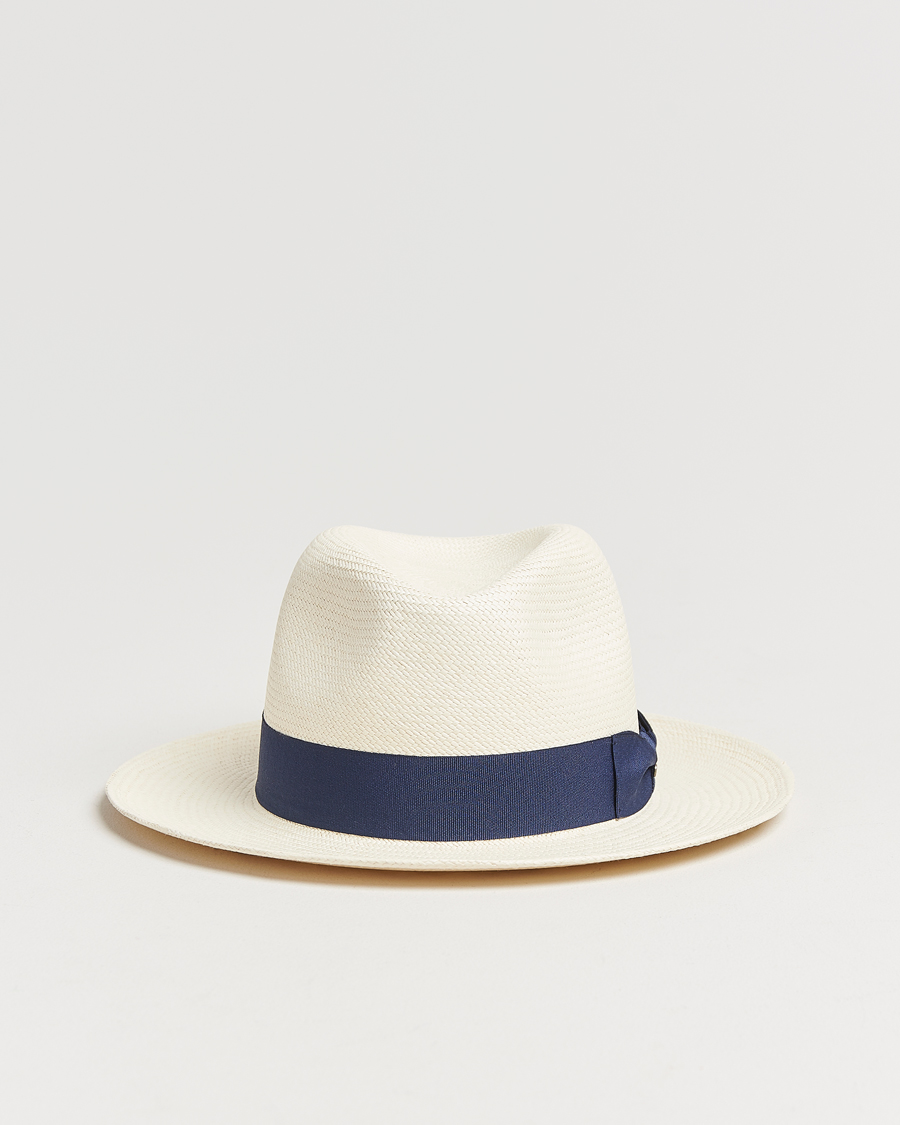 Hombres | Sombreros y gorras | Wigéns | Panama Hat White/Navy
