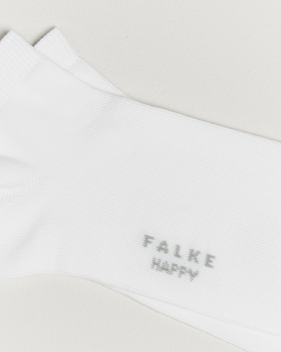 Hombres | Ropa interior y calcetines | Falke | Happy 2-Pack Cotton Sneaker Socks White
