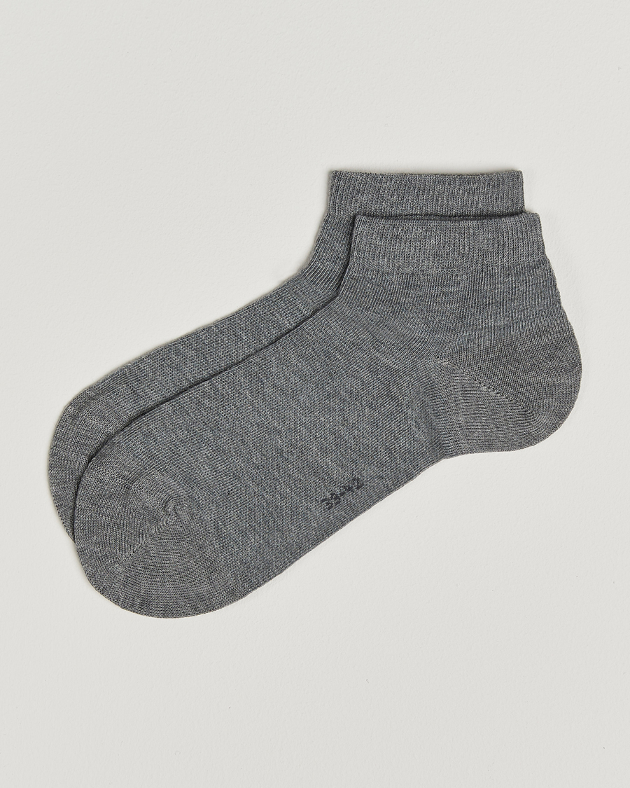 Hombres | Ropa interior y calcetines | Falke | Happy 2-Pack Cotton Sneaker Socks Light Grey Melange