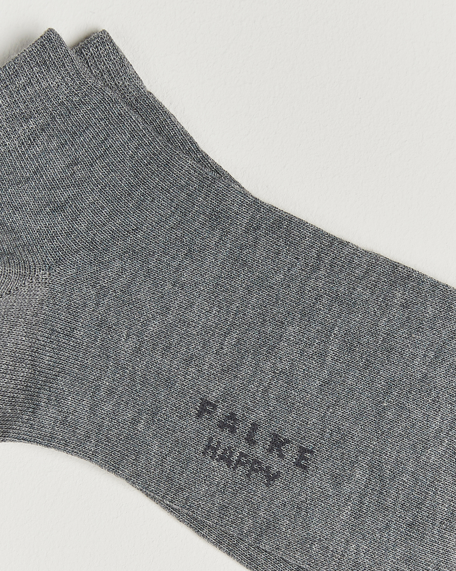 Hombres | Ropa interior y calcetines | Falke | Happy 2-Pack Cotton Sneaker Socks Light Grey Melange