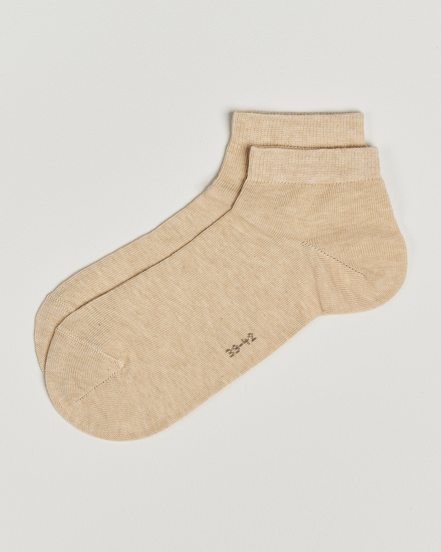 Hombres | Ropa interior y calcetines | Falke | Happy 2-Pack Cotton Sneaker Socks Sand Melange