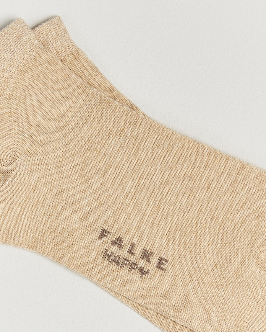 Hombres | Ropa interior y calcetines | Falke | Happy 2-Pack Cotton Sneaker Socks Sand Melange