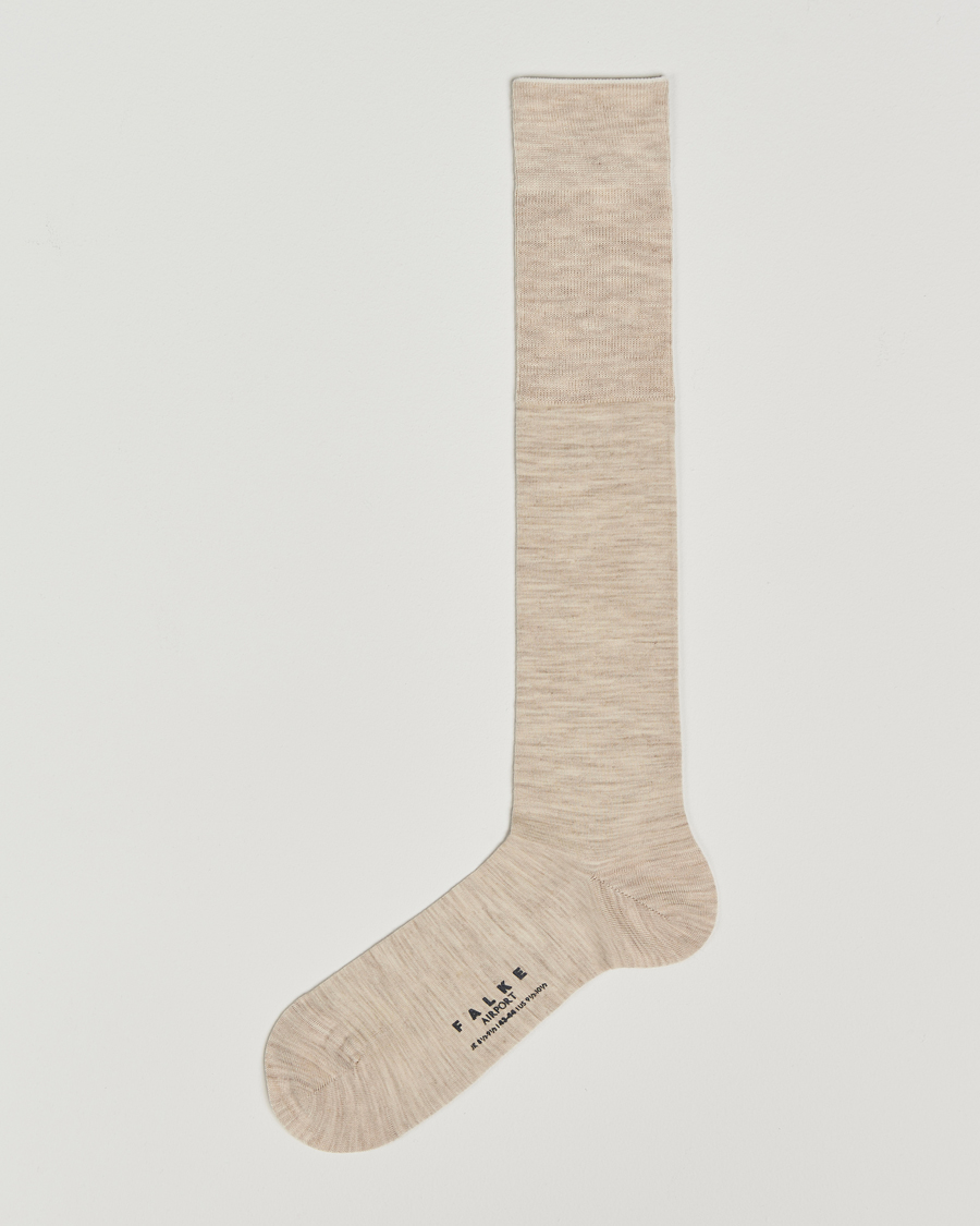 Hombres | Ropa interior y calcetines | Falke | Airport Knee Sock Beige Melange