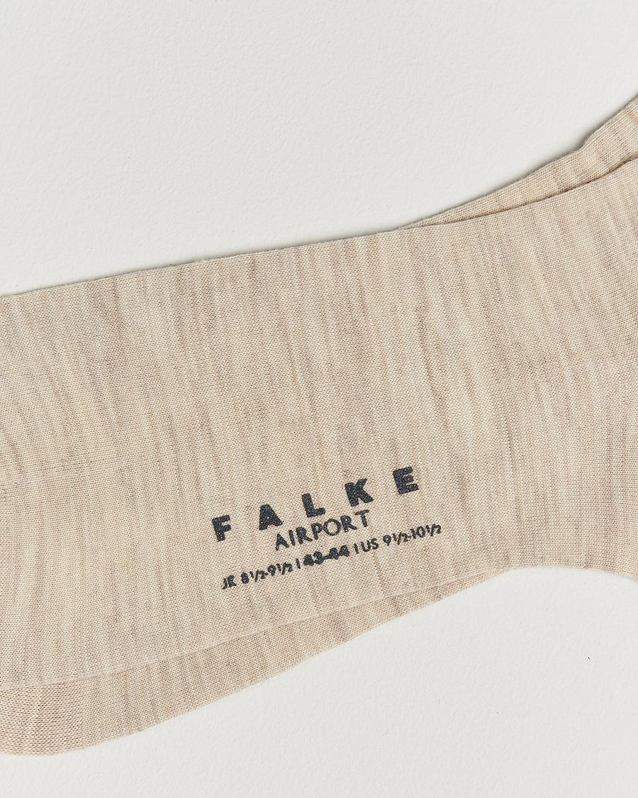 Hombres | Ropa interior y calcetines | Falke | Airport Knee Sock Beige Melange