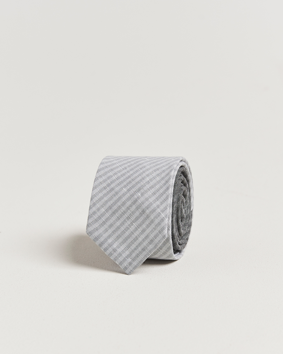 Hombres | Corbatas | Thom Browne | Uni Stripe Tie Light Grey