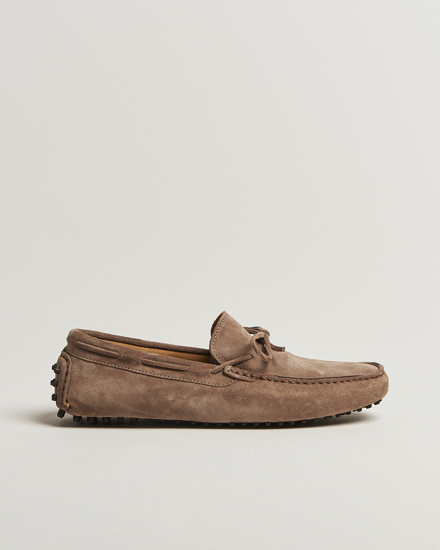 Hombres | Oscar Jacobson Driving Shoe Suede Grey | Oscar Jacobson | Driving Shoe Suede Grey