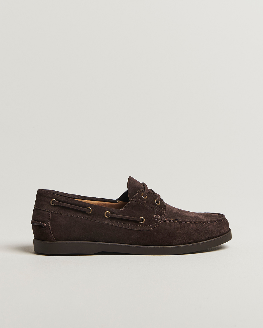 Hombres | Oscar Jacobson Deck Shoe Suede Chocolate Brown | Oscar Jacobson | Deck Shoe Suede Chocolate Brown