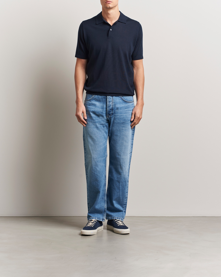 Hombres | Polos | Samsøe Samsøe | Sarown Knitted Polo Salute Navy