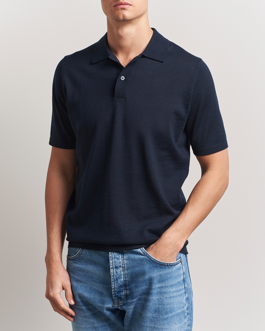 Hombres | Polos | Samsøe Samsøe | Sarown Knitted Polo Salute Navy