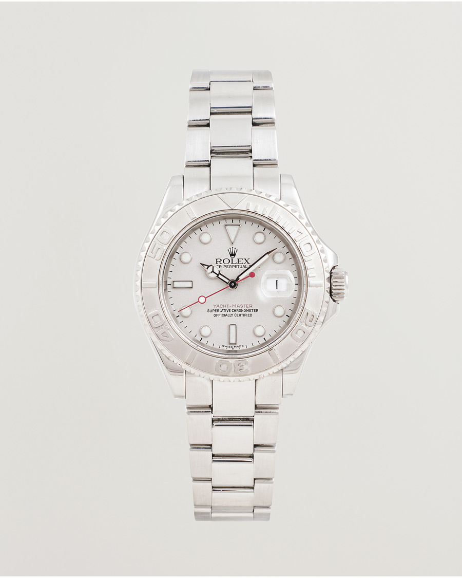 Hombres | Rolex Pre-Owned Yacht Master Oyster Perpetual Steel Platinum | Rolex Pre-Owned | Yacht Master Oyster Perpetual Steel Platinum