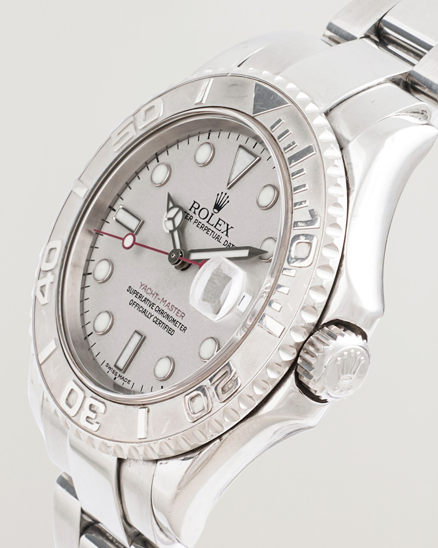 Hombres | Rolex Pre-Owned Yacht Master Oyster Perpetual Steel Platinum | Rolex Pre-Owned | Yacht Master Oyster Perpetual Steel Platinum