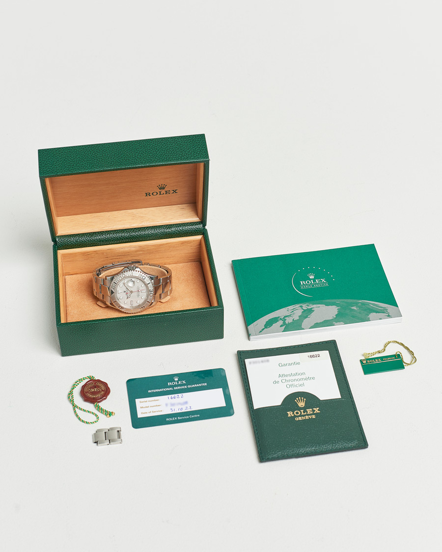 Hombres | Rolex Pre-Owned Yacht Master Oyster Perpetual Steel Platinum | Rolex Pre-Owned | Yacht Master Oyster Perpetual Steel Platinum