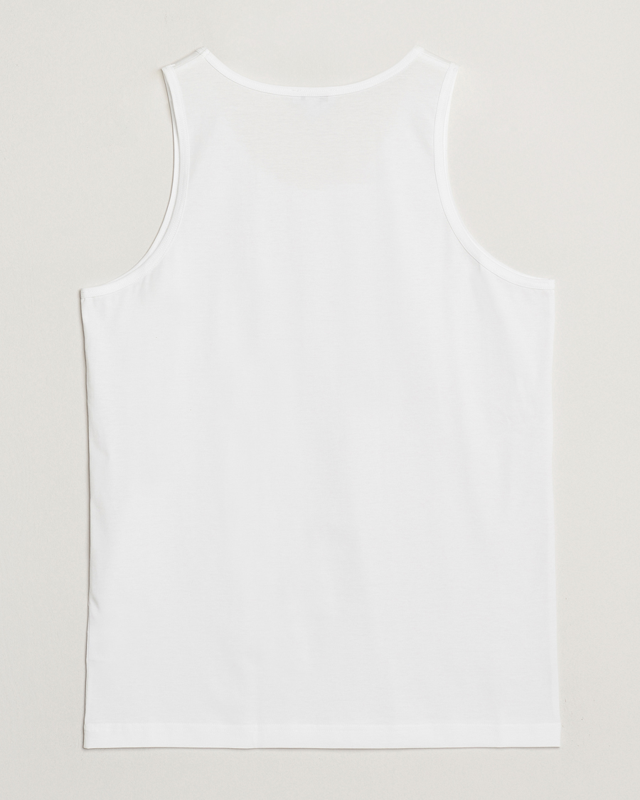 Hombres | Camisetas | Sunspel | Superfine Cotton Underwear Vest White