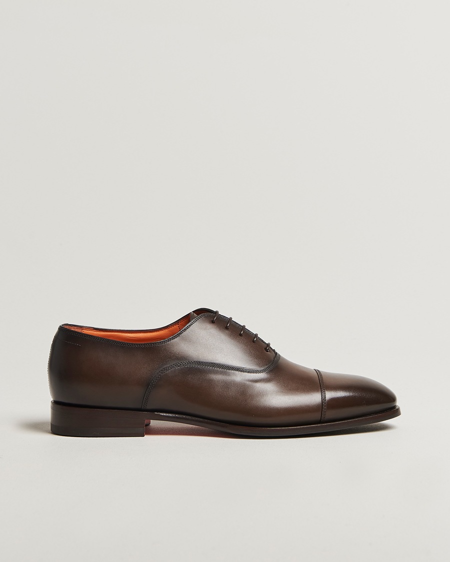 Hombres | Zapatos Oxford | Santoni | Adrian Oxford Dark Brown Calf