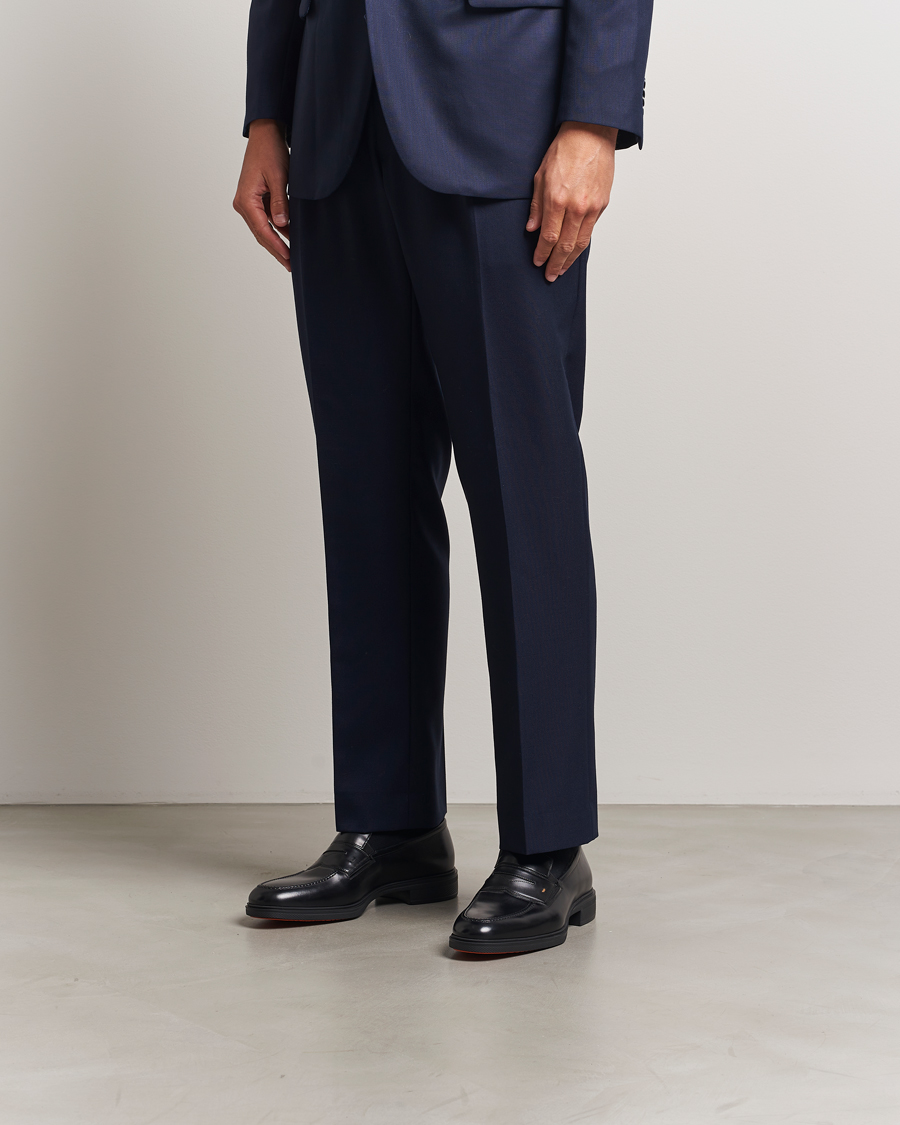Hombres | Mocasines | Santoni | Easy Penny Loafer Black Calf