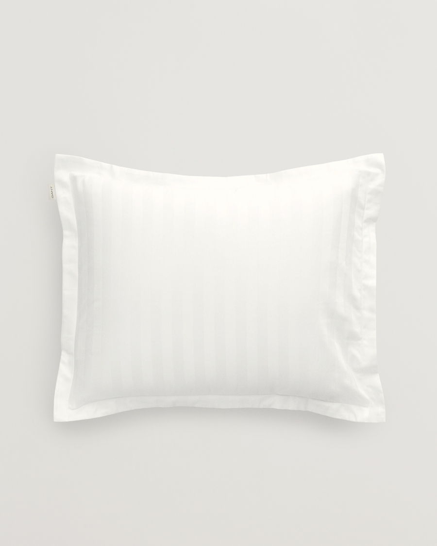 Hombres | Hogar | GANT | Sateen Striped Pillowcase White