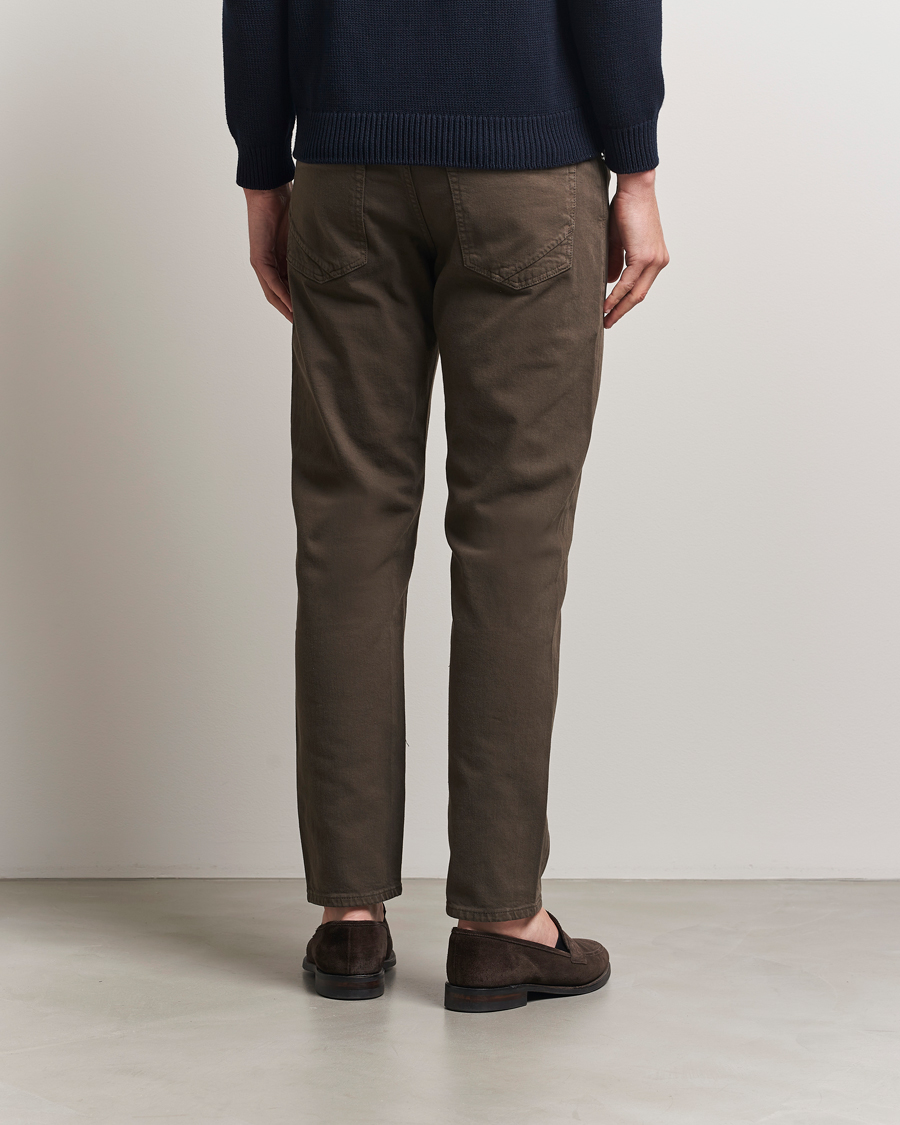 Hombres | Pantalones | Incotex | 5-Pocket Cotton Stretch Pants Dark Brown