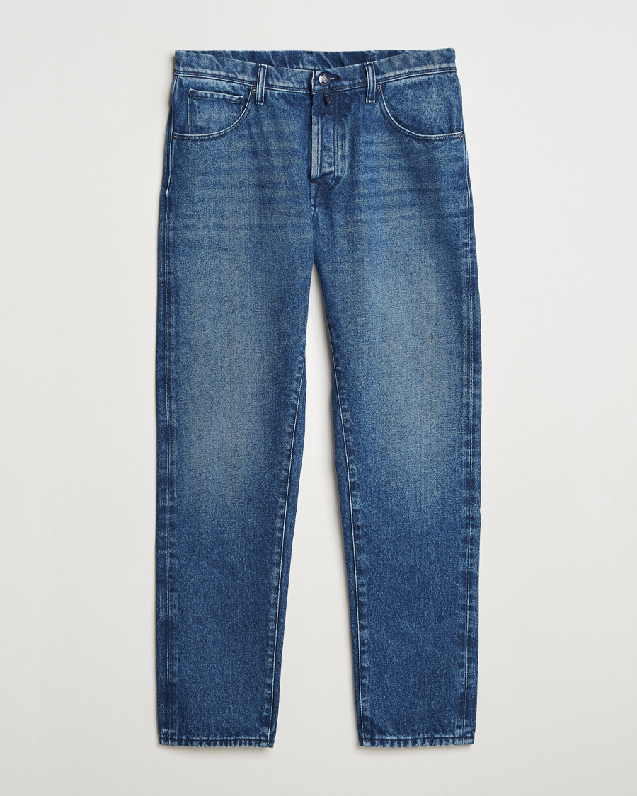 Hombres | Vaqueros | Incotex | 5-Pocket Stretch Denim Dark Wash