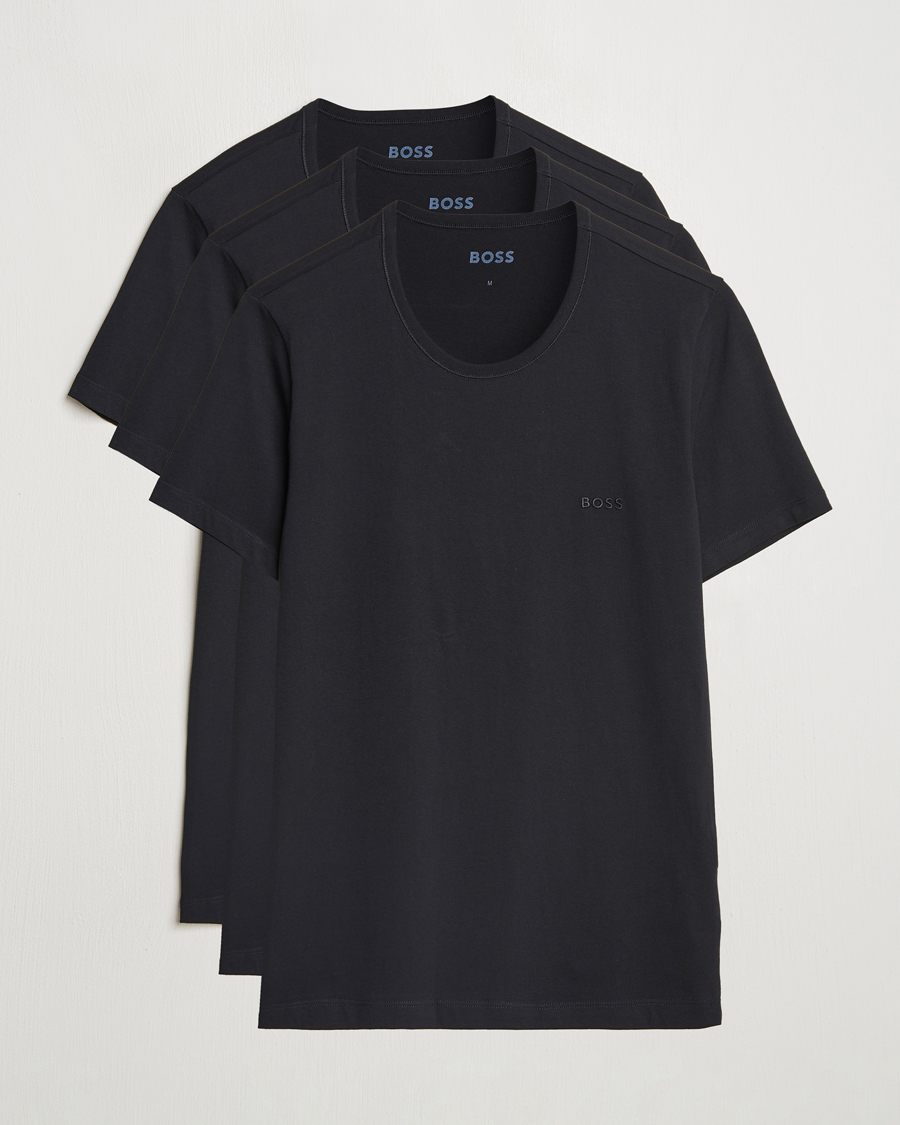 Hombres | Camisetas | BOSS BLACK | 3-Pack Crew Neck T-Shirt Black