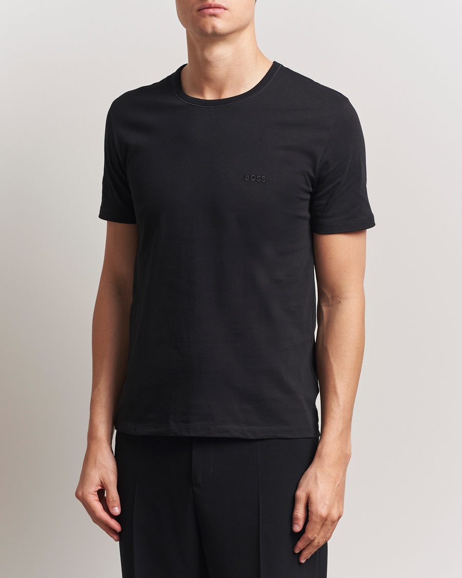 Hombres | Camisetas | BOSS BLACK | 3-Pack Crew Neck T-Shirt Black/Blue/Grey