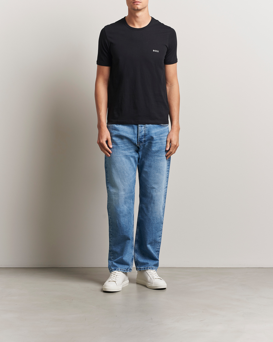 Hombres | Camisetas | BOSS BLACK | 3-Pack Crew Neck T-Shirt White/Navy/Black