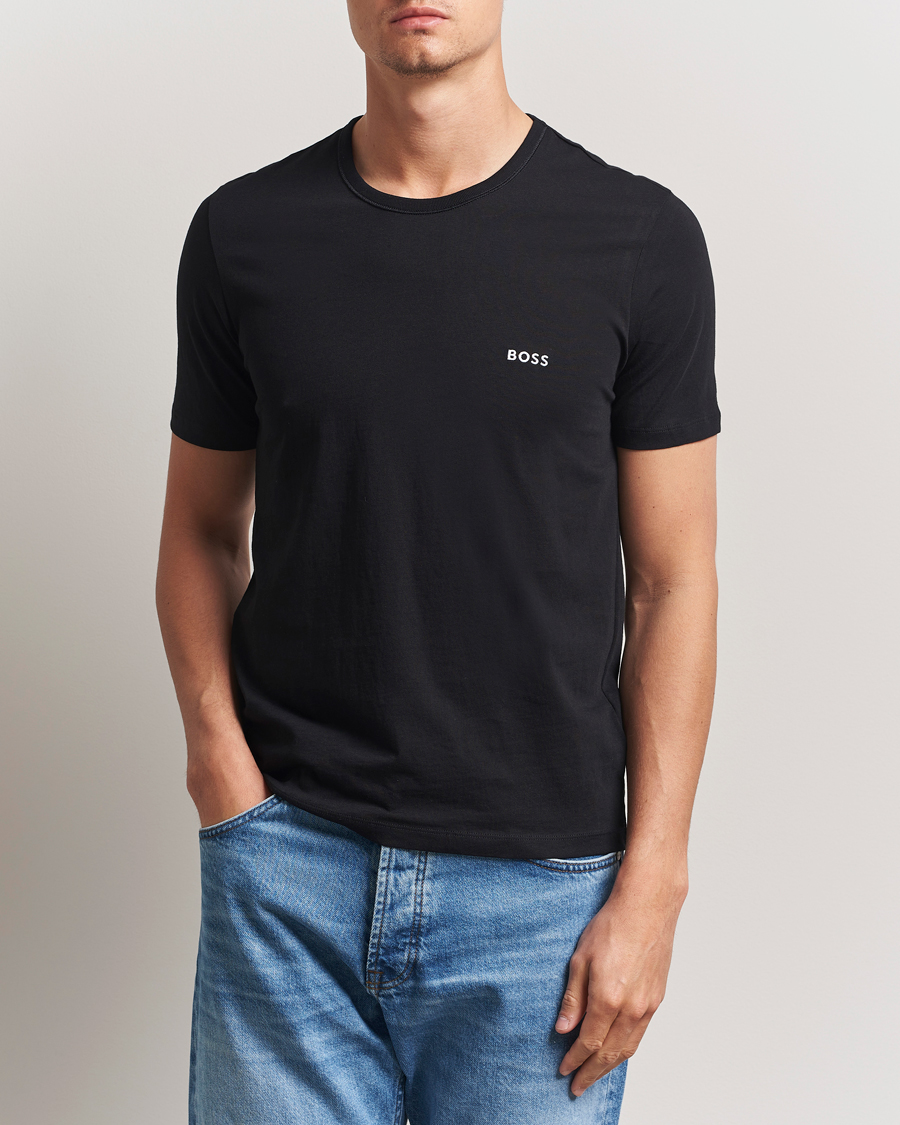 Hombres | Camisetas | BOSS BLACK | 3-Pack Crew Neck T-Shirt White/Navy/Black