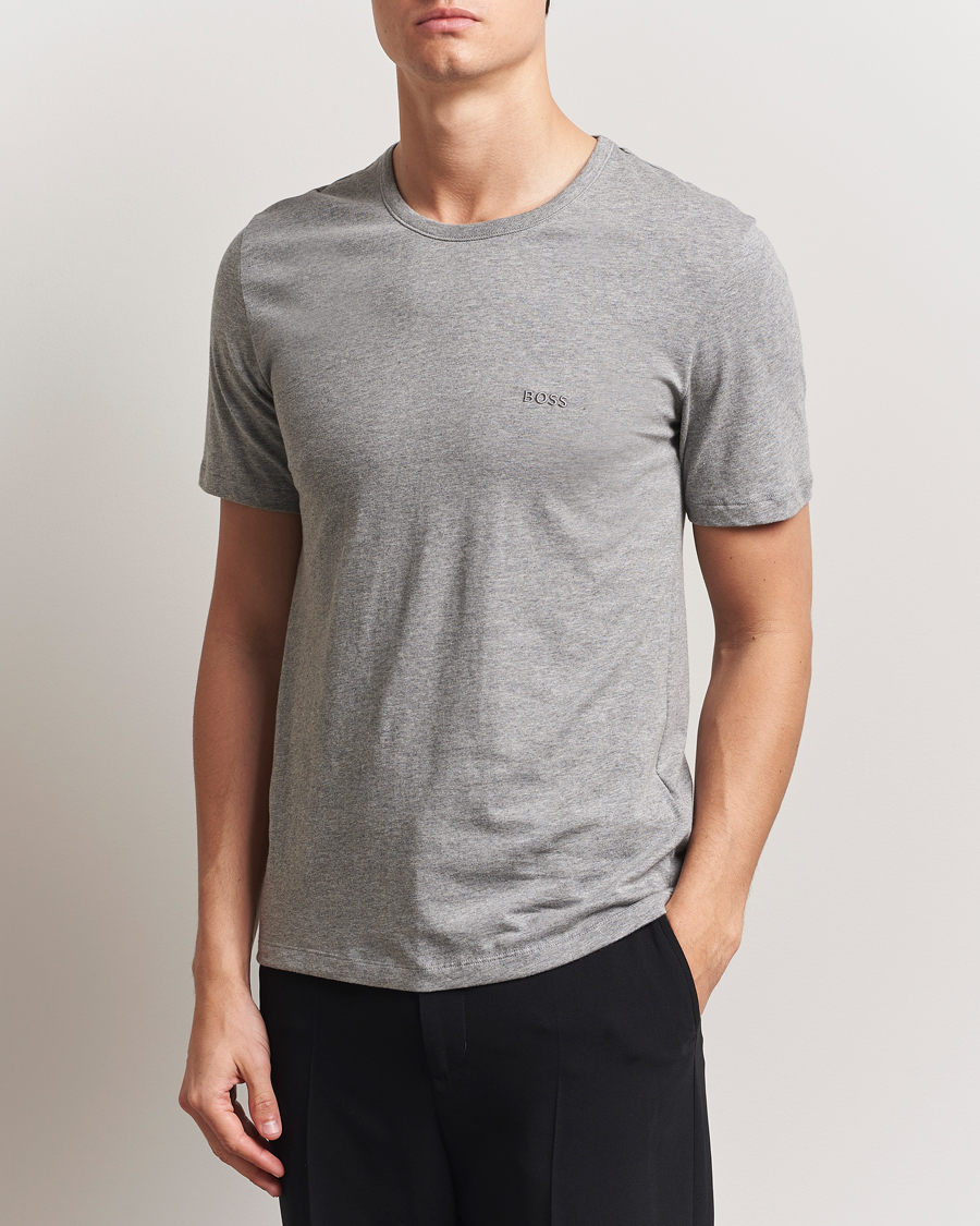 Hombres | Camisetas | BOSS BLACK | 3-Pack Crew Neck T-Shirt White/Grey/Black
