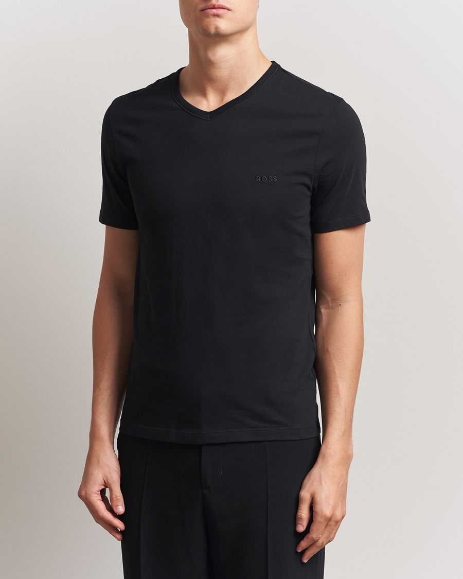 Hombres | Camisetas | BOSS BLACK | 3-Pack V-Neck T-Shirt Black