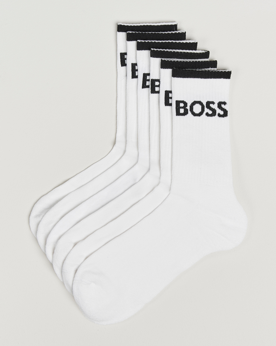 Hombres | Ropa interior y calcetines | BOSS BLACK | 6-Pack Sport Socks White