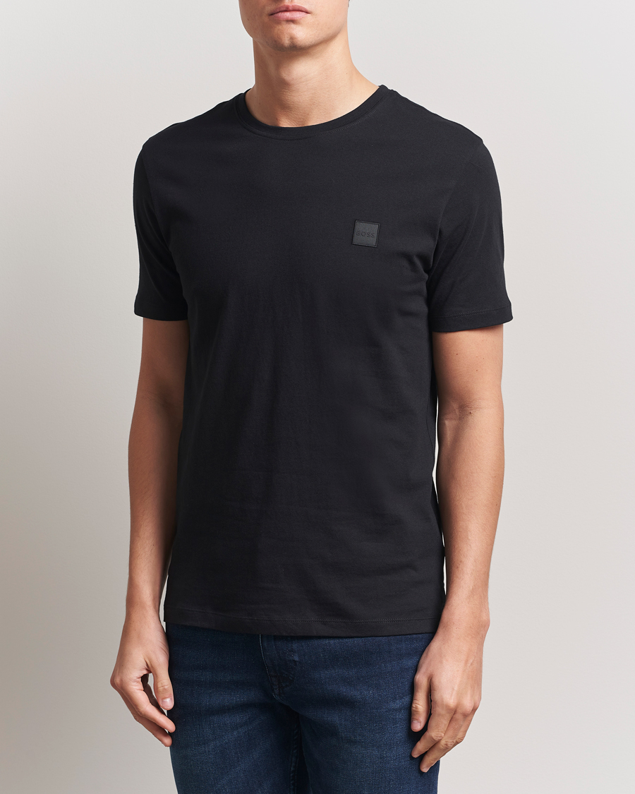 Hombres | Camisetas | BOSS ORANGE | Tales Logo Crew Neck T-Shirt Black