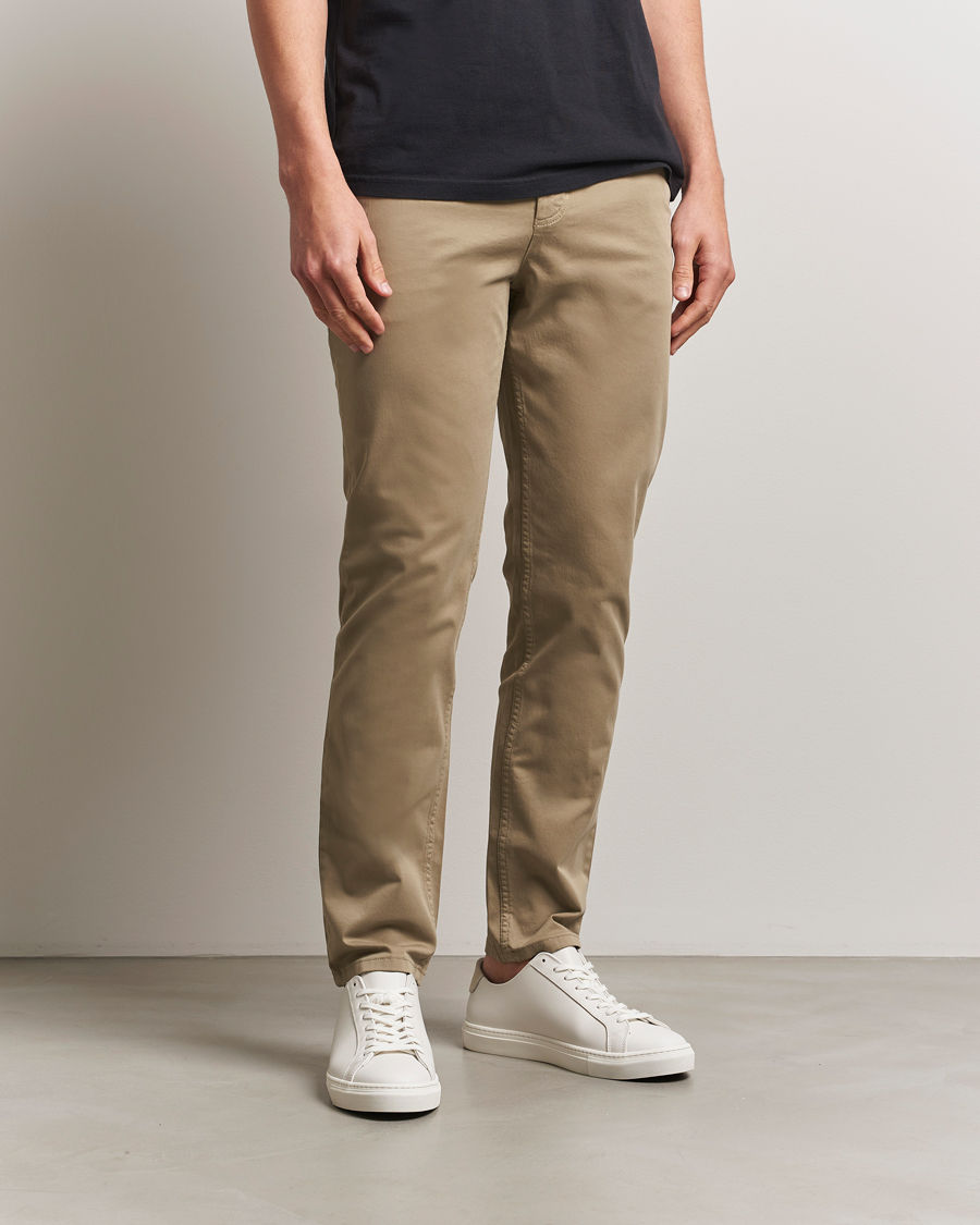 Hombres | Pantalones | BOSS ORANGE | Tapered Fit Cotton Chinos Beige