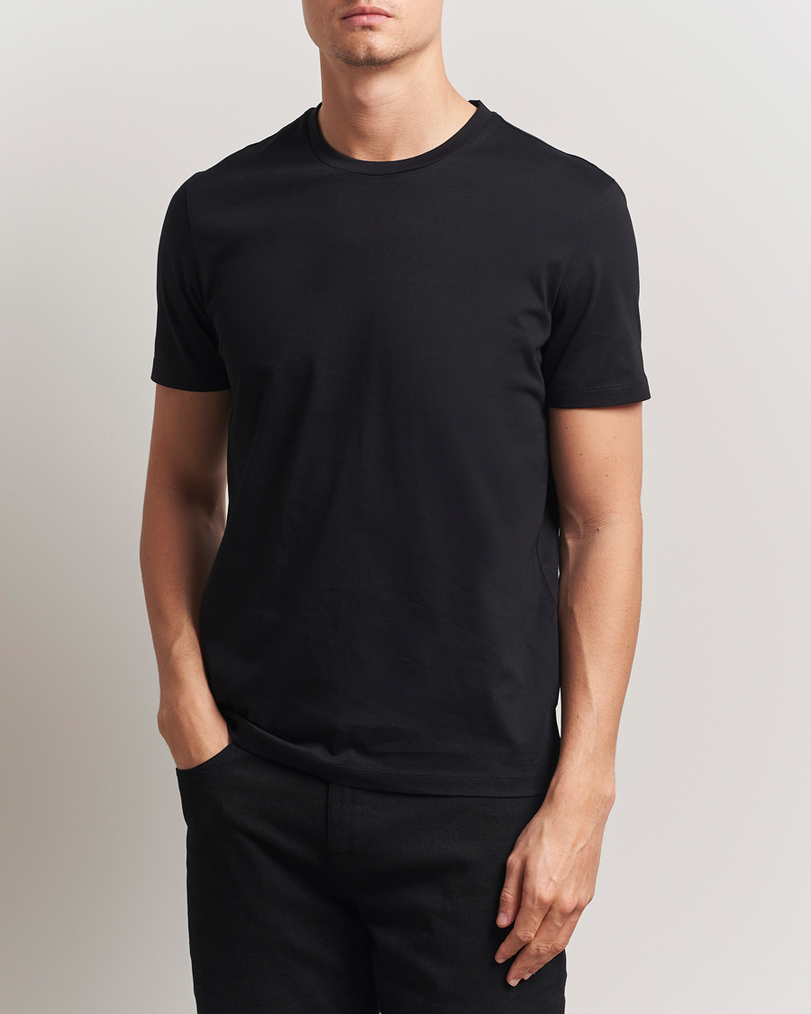 Hombres | Camisetas | BOSS BLACK | Tessler Mercerized Crew Neck T-Shirt Black