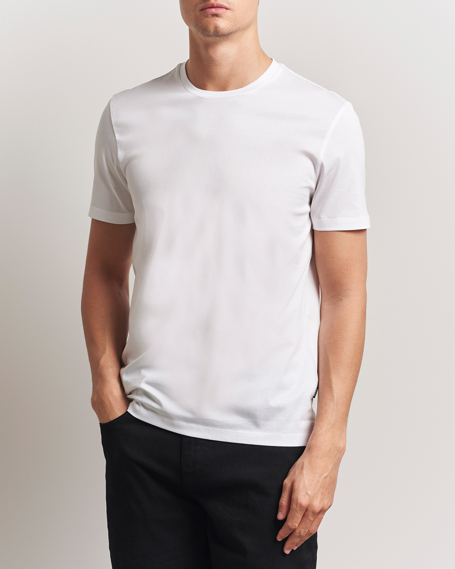 Hombres | Camisetas | BOSS BLACK | Tessler Mercerized Crew Neck T-Shirt White