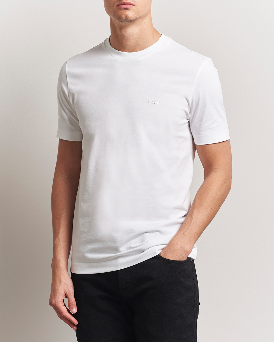 Hombres | Camisetas | BOSS BLACK | Thompson Crew Neck T-Shirt White