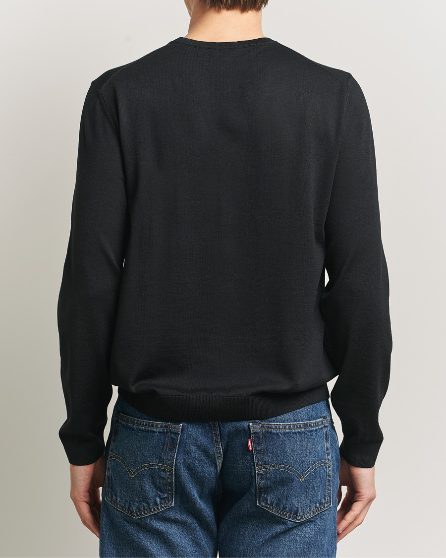 Hombres | Jerséis y prendas de punto | BOSS BLACK | Leno Wool Crew Neck Pullover Black
