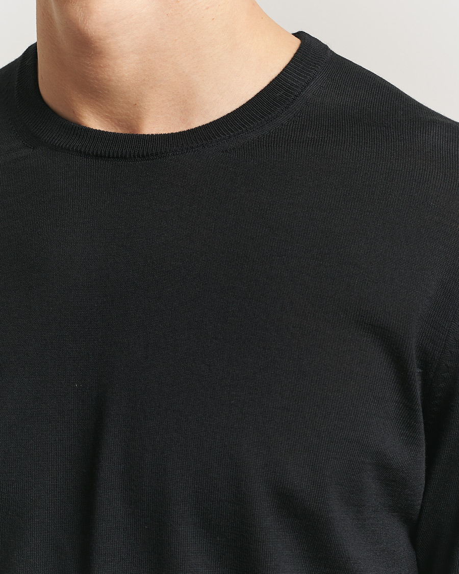 Hombres | Jerséis y prendas de punto | BOSS BLACK | Leno Wool Crew Neck Pullover Black