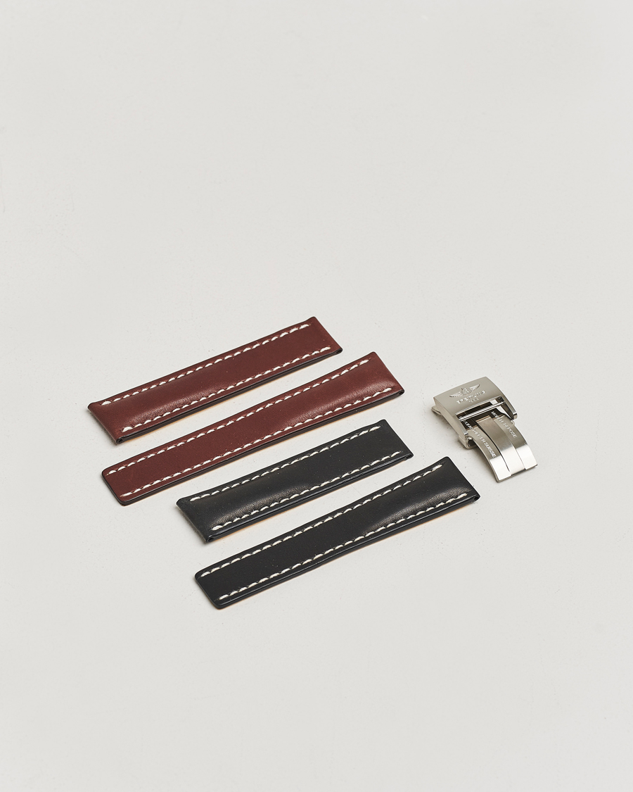 Hombres | Pre-owned Accesorios | Breitling Pre-Owned | Breitling Deployment Clasp - 2 Leather 22mm