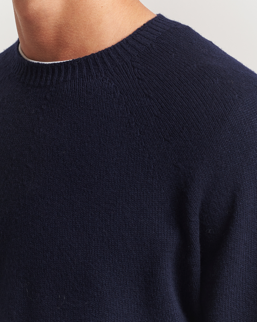 Hombres | Jerséis y prendas de punto | Jil Sander | Wool/Cashmere Round Neck Sweater Navy