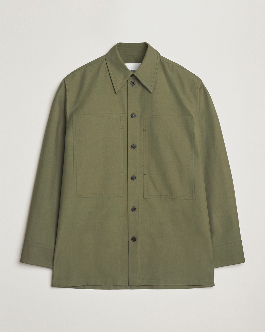 Hombres | Camisas | Jil Sander | Compact Cotton Overshirt Olive