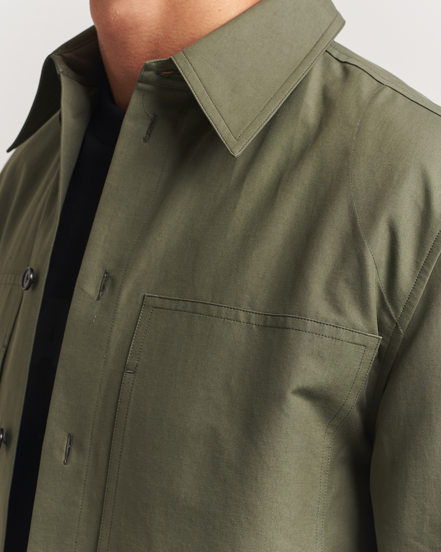 Hombres | Camisas | Jil Sander | Compact Cotton Overshirt Olive