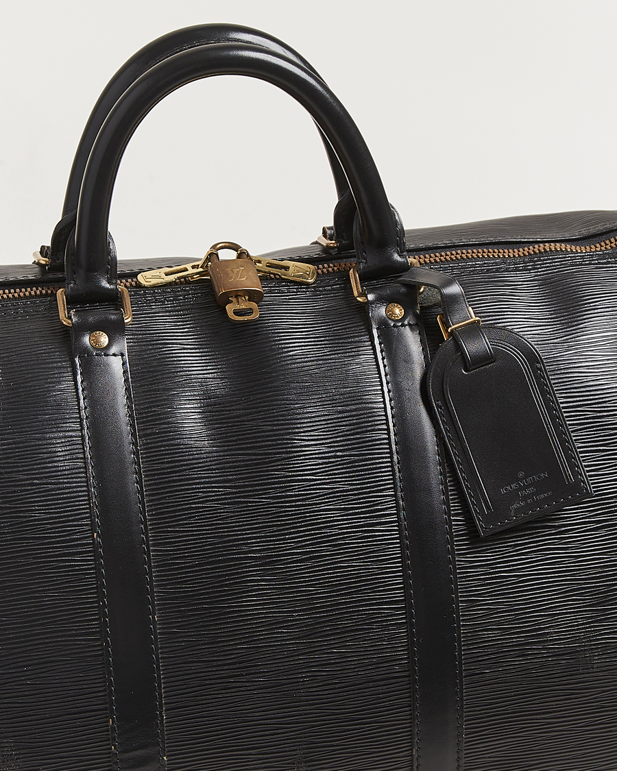 Hombres | Louis Vuitton Pre-Owned Keepall 55 Epi Leather Black | Louis Vuitton Pre-Owned | Keepall 55 Epi Leather Black