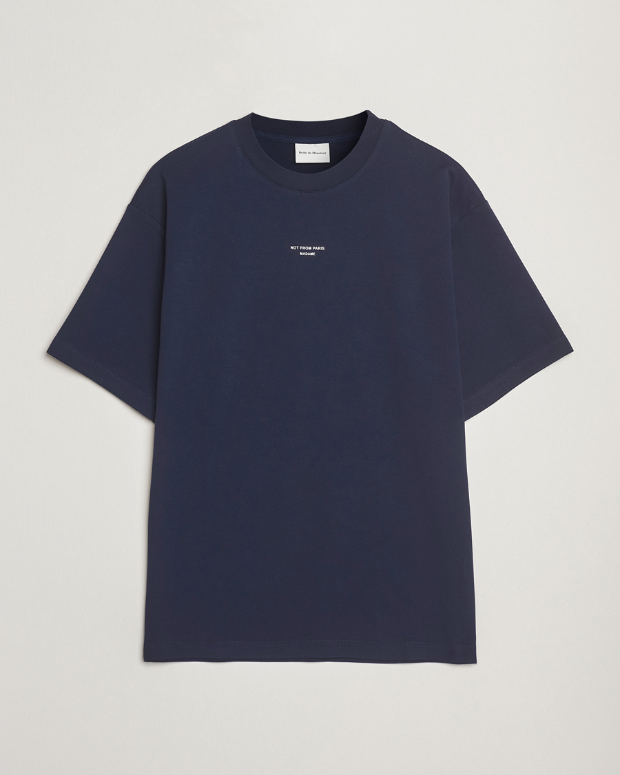 Hombres | Camisetas | Drôle de Monsieur | Classic Slogan T-Shirt Navy